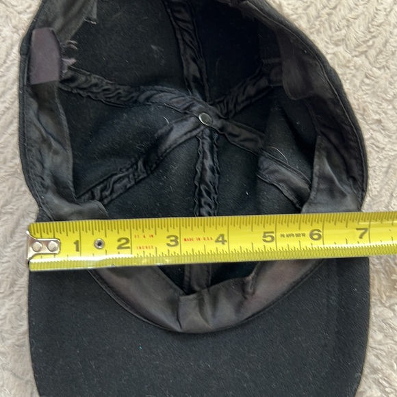 Vintage solid black wool blend baseball cap hat - Picture 7 of 16